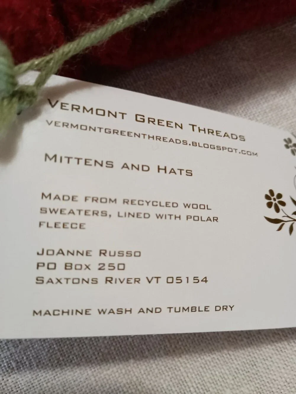 Wool mittens Handcrafted in Vermont